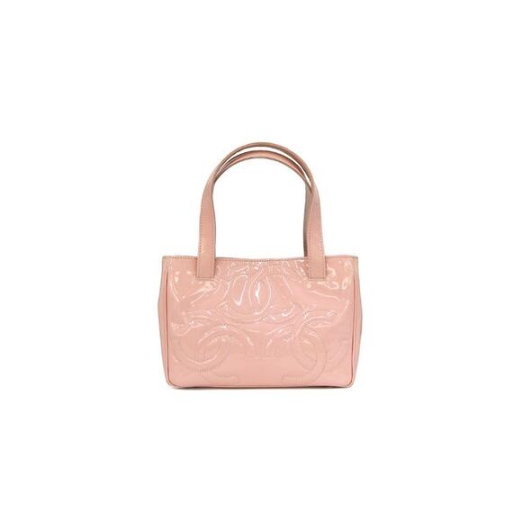 CHANEL Pink Patent Triple CC Tote Bag A-A17030 - Picture 4 of 12